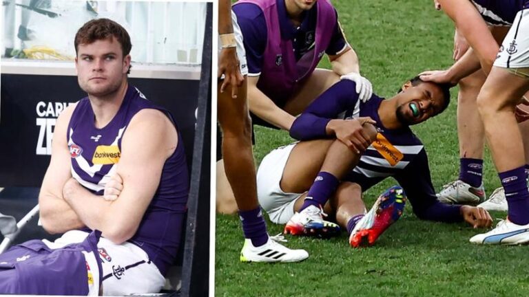 Sean Darcy and Brandon Walker were both injured in the Dockers' loss to Collingwood.