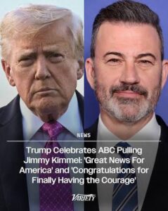 Free Speech or Censorship: ABC Suspends Kimmel,Trump Applauds