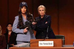 kristi noem airport video: TSA checkpoints,SNL,tina fey,South Park,dog shooting