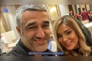 جمشيدى وهمسرش: زاله صامتى وبرمان جمشيدى,همسر سابق يزمان جمشيدى,فيلم انتيك 