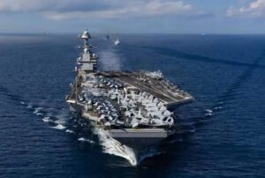 US Ford: Carrier Deployment, Air Ops Ready, Naval Power, War Tension Surge