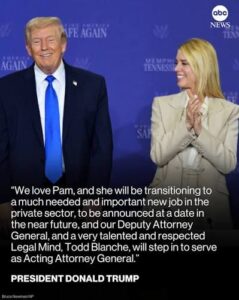 Pam Bondi Spotlight: Trump Legal Battle Intensifies, Political Pressure Mounts