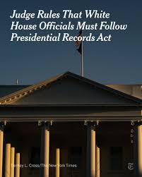 Presidential Records Act Ruling: Legal Showdown, White House Pressure