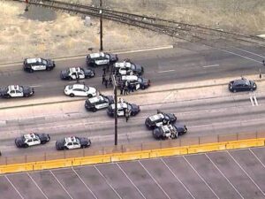 Patrol Pursuit Chaos: Highway Incident, Traffic Shutdown, Authorities Hunt Suspect