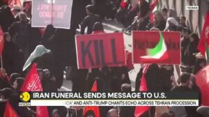BREAKING: Millions Flood Tehran As Anti-US Chants Echo During Khamenei Funeral