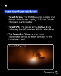 IRGC Missile & Drone Attack: Tehran Retaliates, US Air Bases in Jordan Targeted